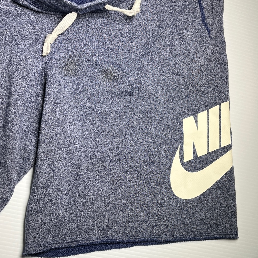 Nike Blue Athletic Shorts with White Logo - Picture 3 of 6